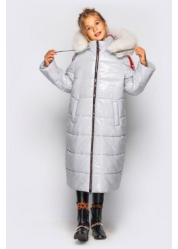 Cvetkov світло-сіре зимове пальто для дівчинки Джекі